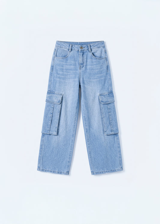 Jeans Wide Leg Cargo