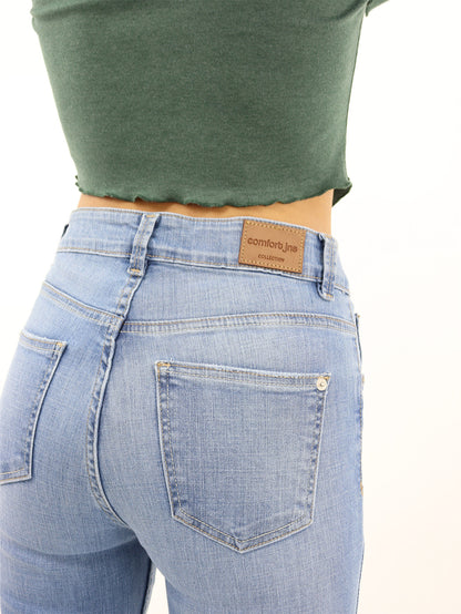 Jeans Skinny Con Destrucción