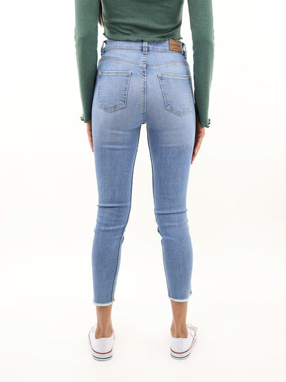 Jeans Skinny Con Destrucción