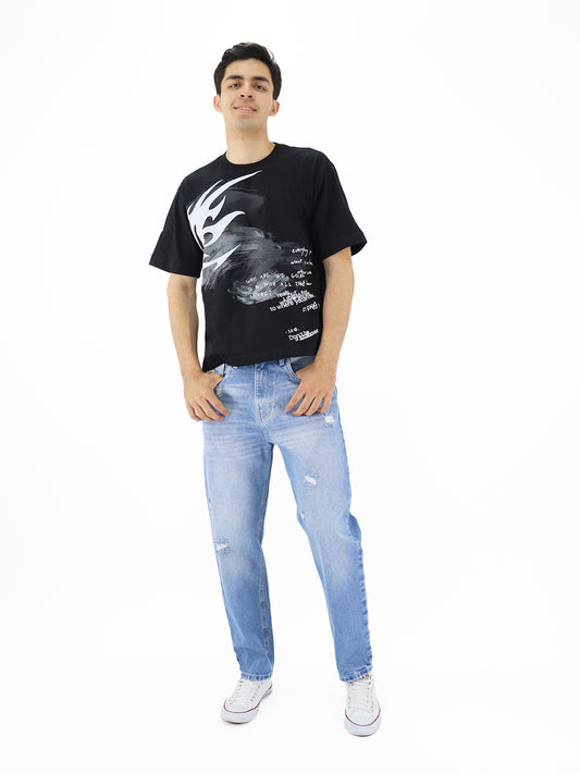 Jeans Baggy Con Destrucción