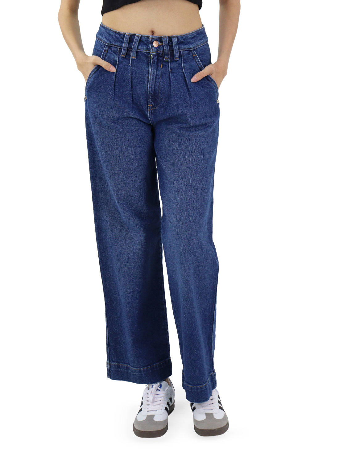 Jeans Wide-Tiro Alto