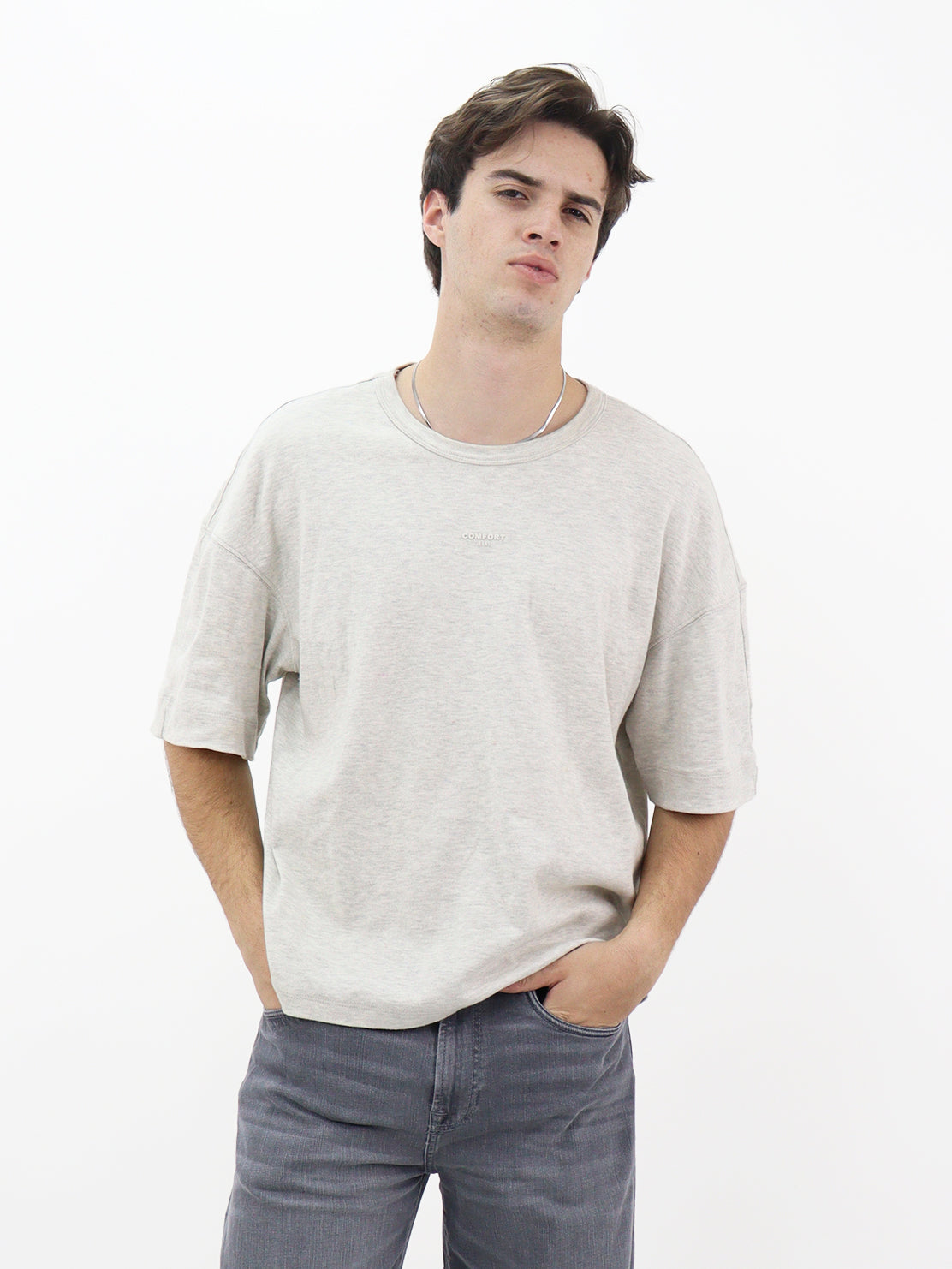 Playera oversize manga corta