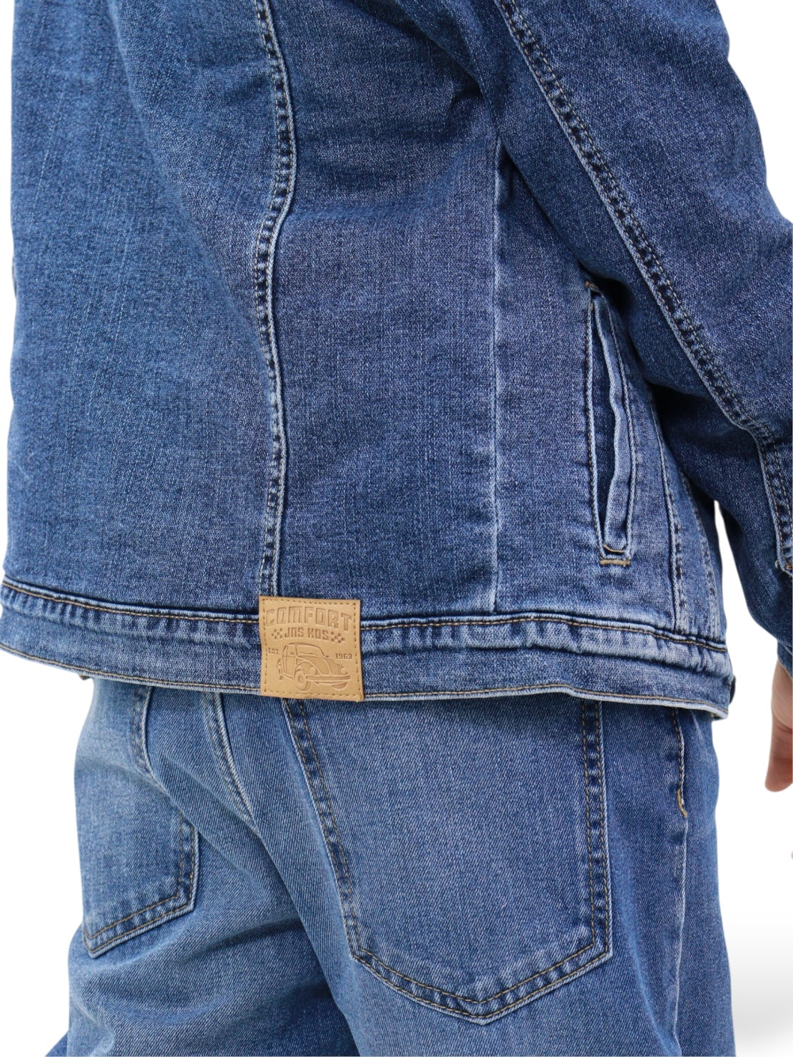 Chamarra Denim Con Borrega