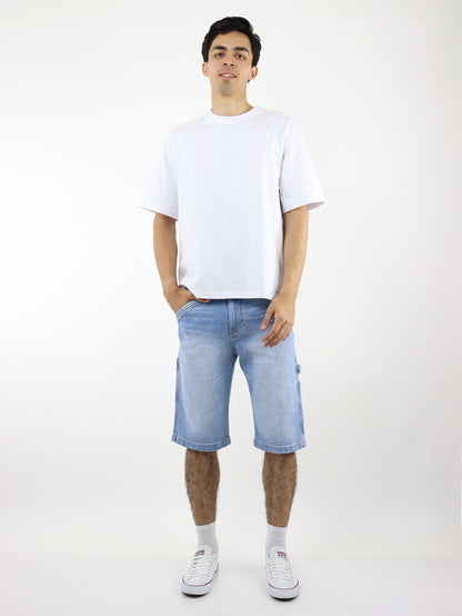 Bermuda denim azul claro