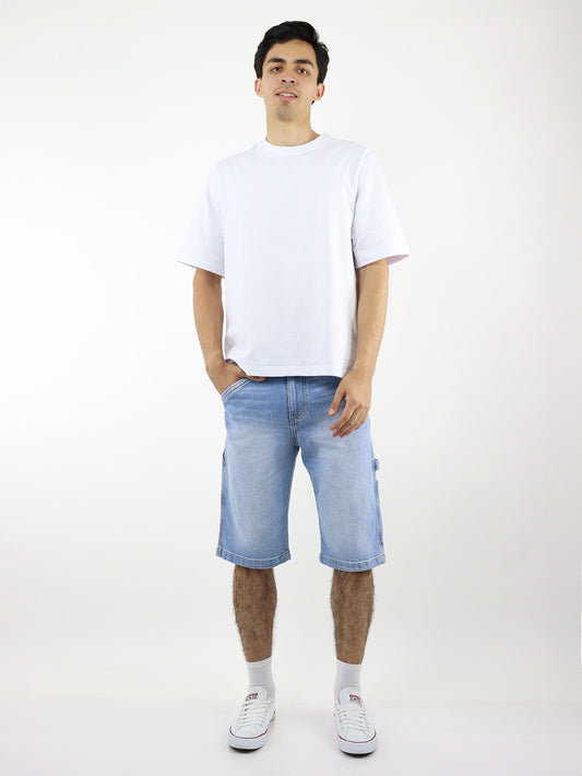 Bermuda denim azul claro