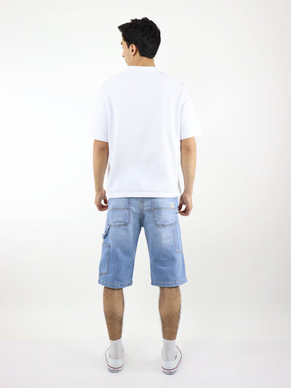 Bermuda denim azul claro
