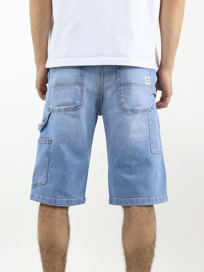 Bermuda denim azul claro