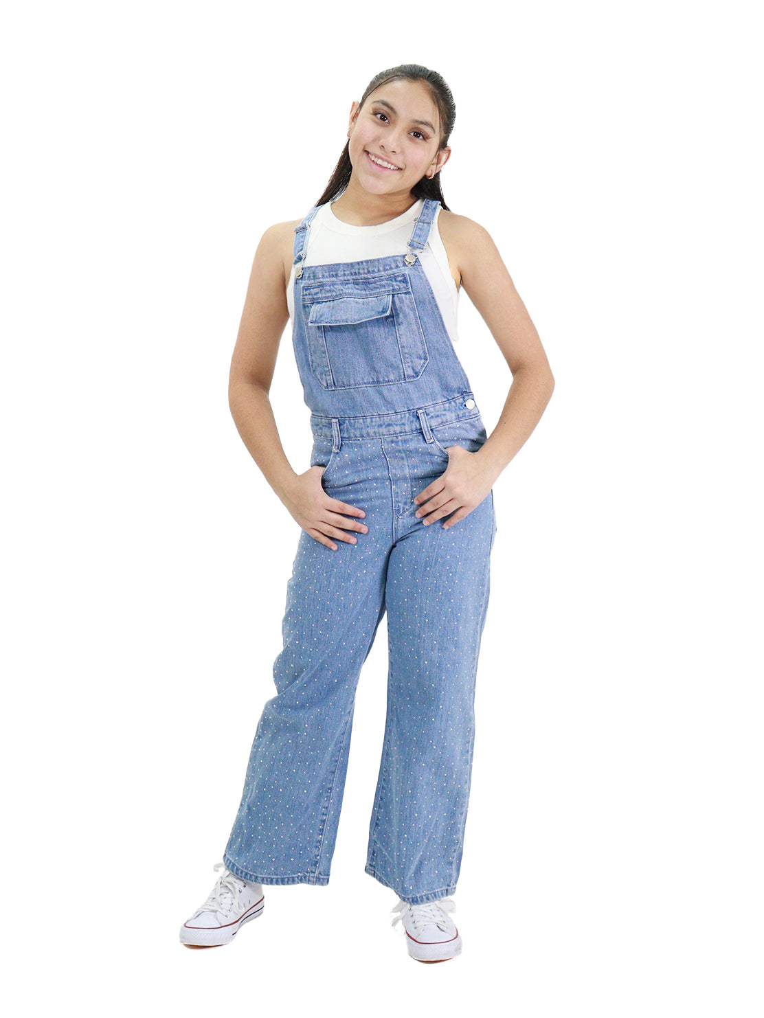 Overol Wide Con Pedrería