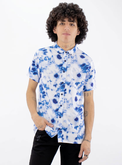 Camisa de manga corta con print tie dye