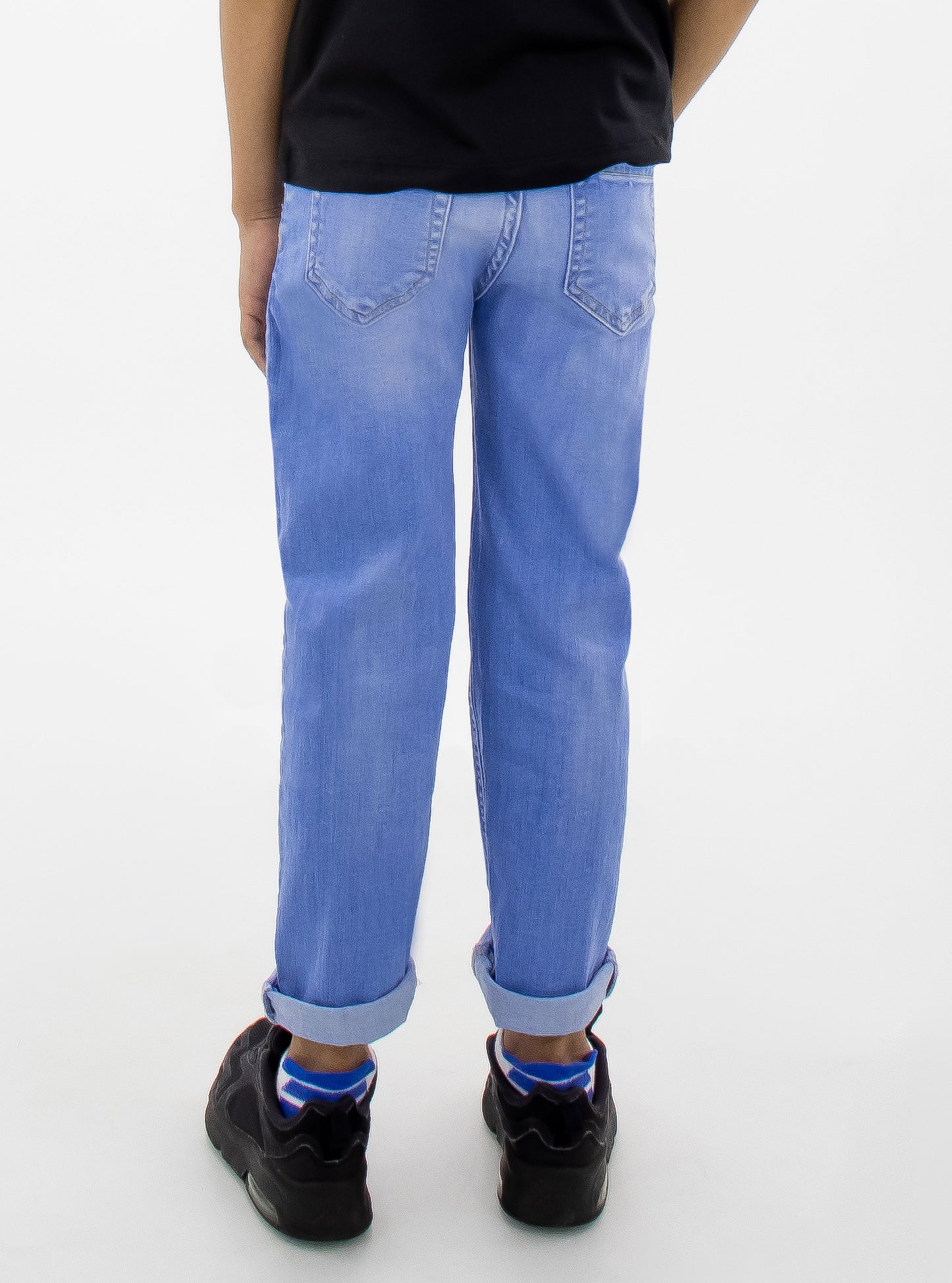 Jeans skinny con de color azul claro