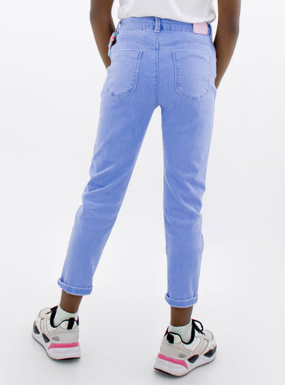 Jeans mom clasic de color azul claro